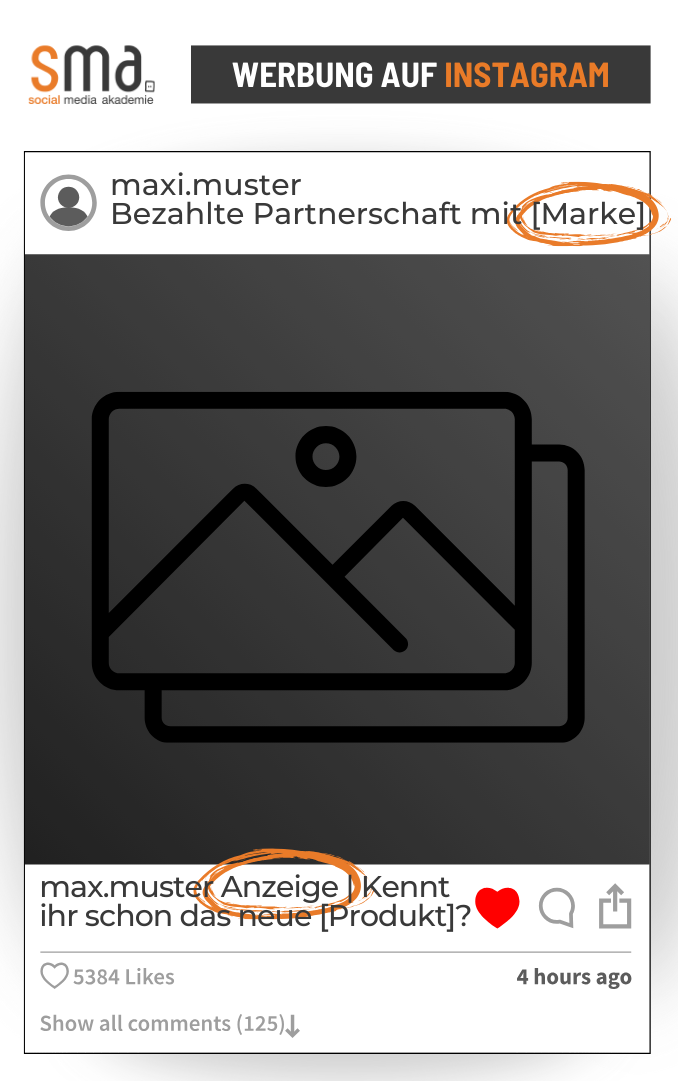 Ein Beispiel, wie man Werbung auf Instagram kennzeichnen kann.