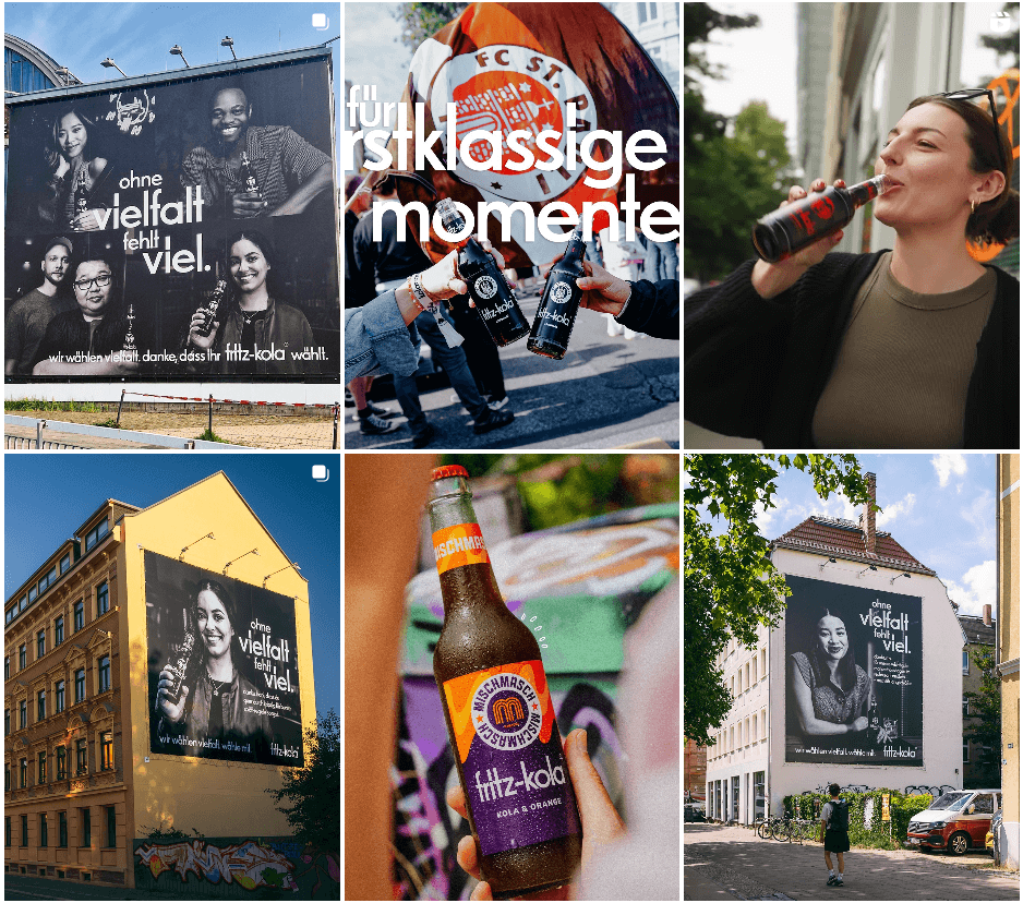 Fritz Cola Instagram Beiträge zu Vielfalt