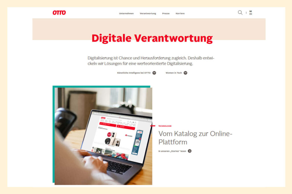 OTTO digitale Verantwortung - Native Advertising