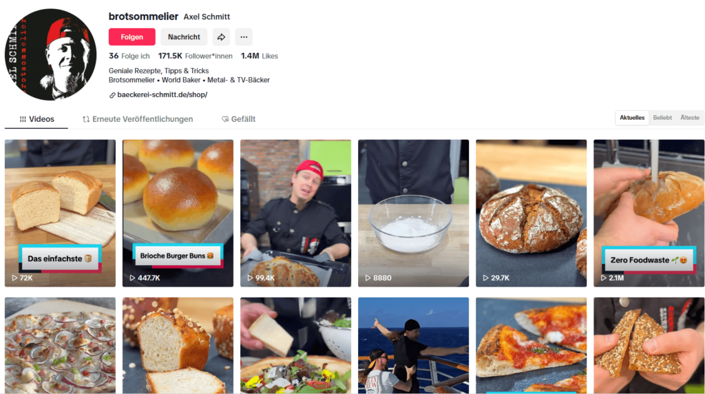 Social Media für Unternehmen-Axel Schmitt Account auf TikTok