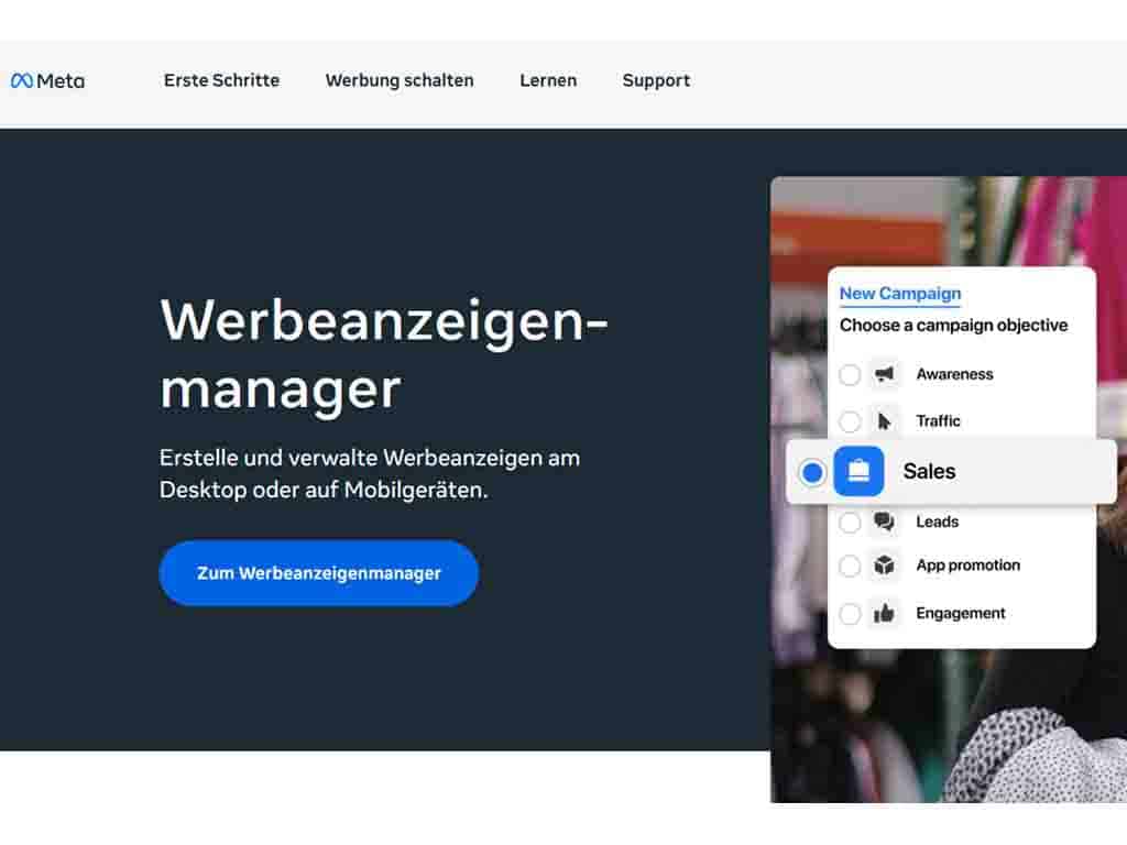 Meta Werbeanzeigenmanager