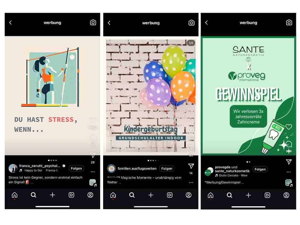 Werbung auf Social Media Beispiele